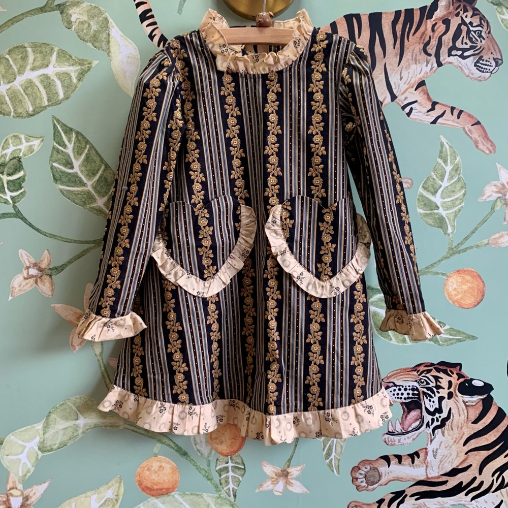 Batsheva Unique Ruffle Dress Made in NY - Size 2